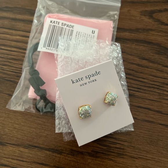 Kate Spade Small Square Glitter Earrings